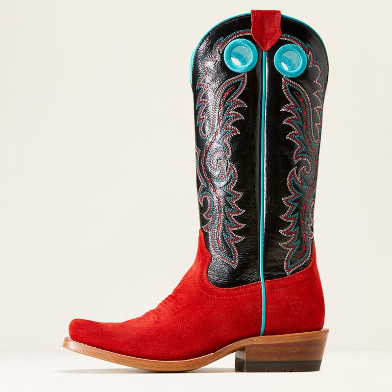 Fiery Roughout Ariat Futurity Boon Western Boot | 96SWXKFAU