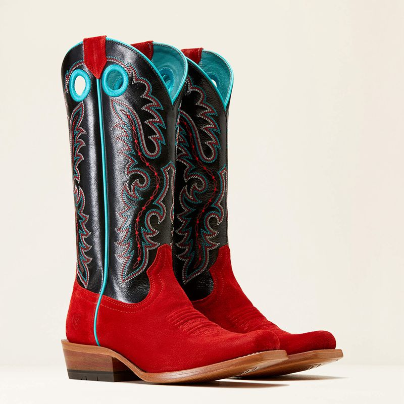 Fiery Roughout Ariat Futurity Boon Western Boot | 96SWXKFAU