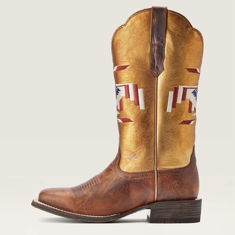 Fiery Tan Ariat Frontier Thunderbird Chimayo Western Boot | 61JPTCWAQ