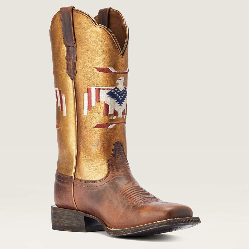 Fiery Tan Ariat Frontier Thunderbird Chimayo Western Boot | 61JPTCWAQ