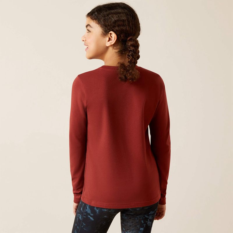 Fired Brick Ariat Blossom Pony T-Shirt | 89GSBXWFC