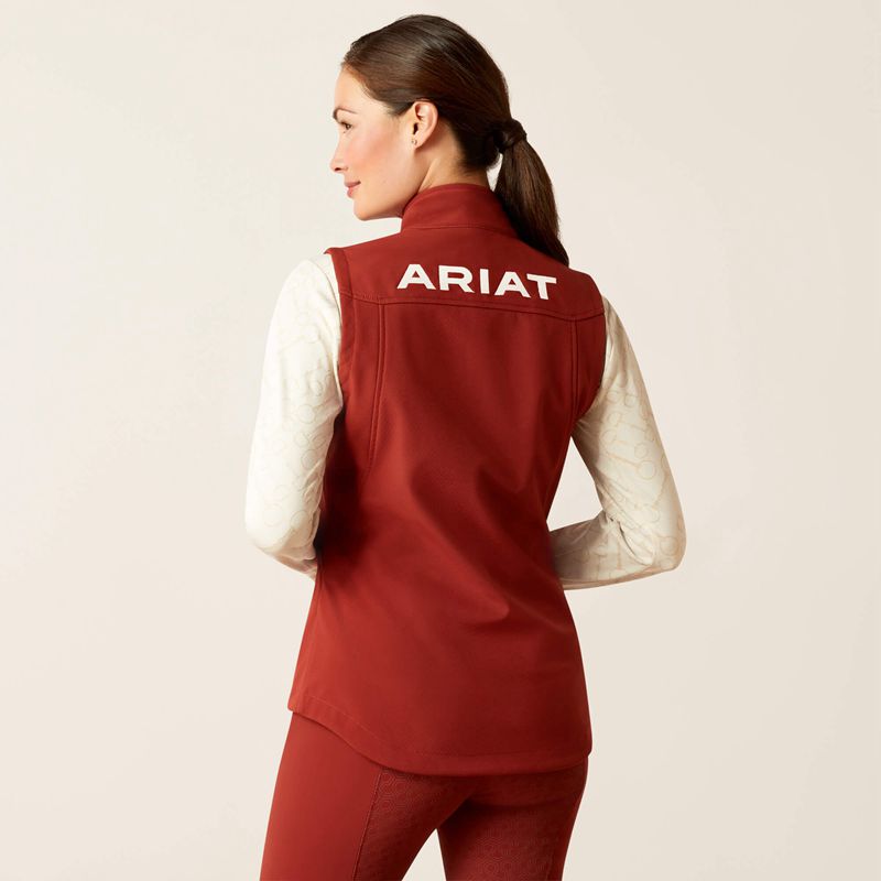 Fired Brick Ariat New Team Softshell Vest | 19QCYOBIL