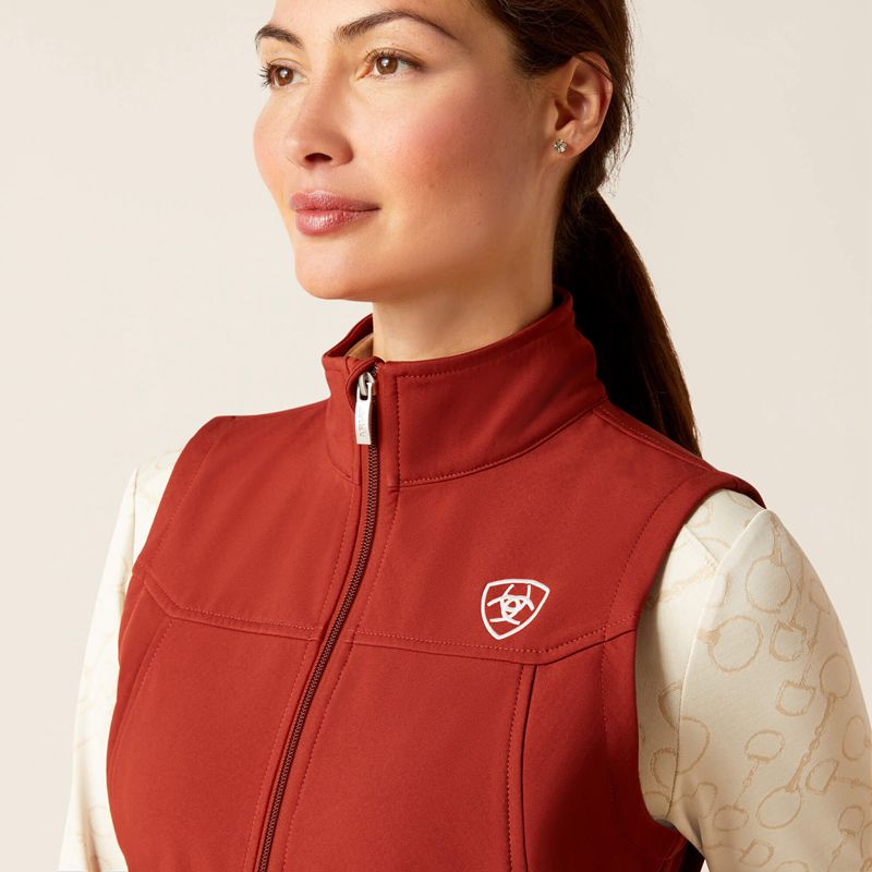 Fired Brick Ariat New Team Softshell Vest | 19QCYOBIL