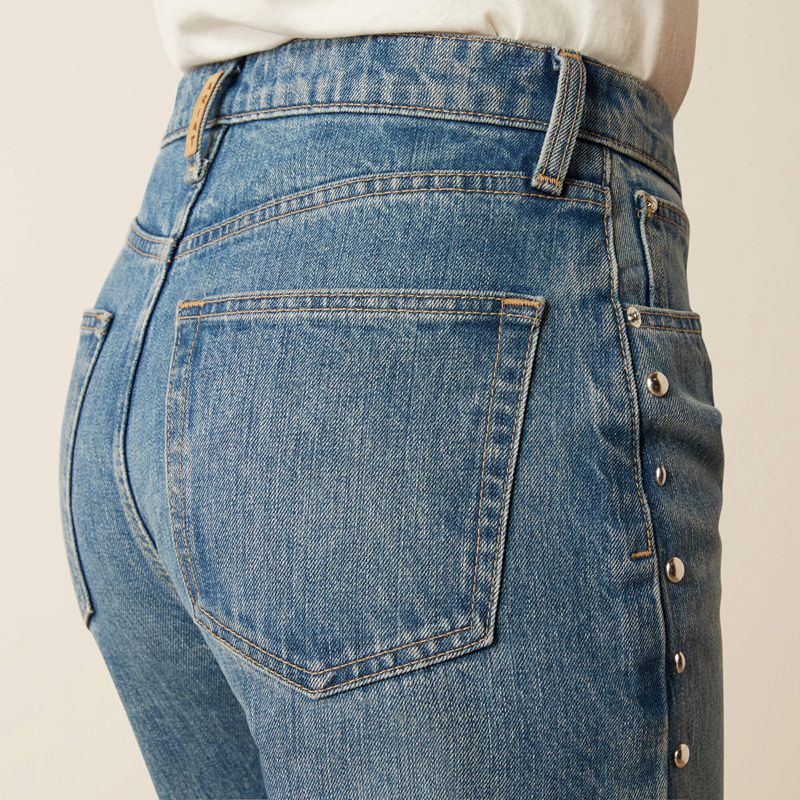 Franklin Ariat Ultra High Rise Studded Jazmine Straight Leg Jeans | 86VUFNLHP