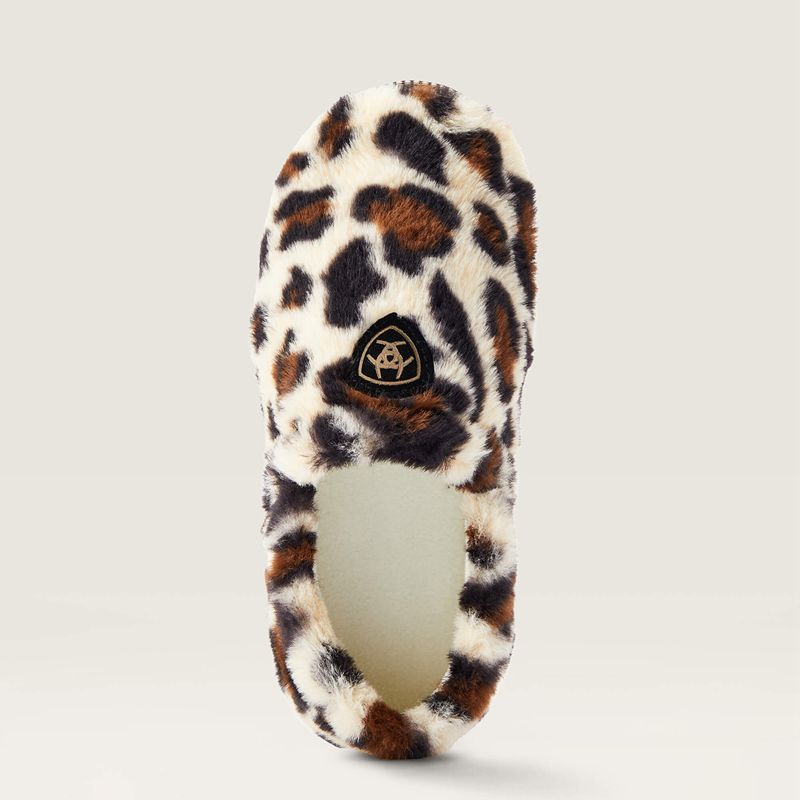 Fuzzy Cream Leopard Print Ariat Snuggle | 34SBQFJLZ