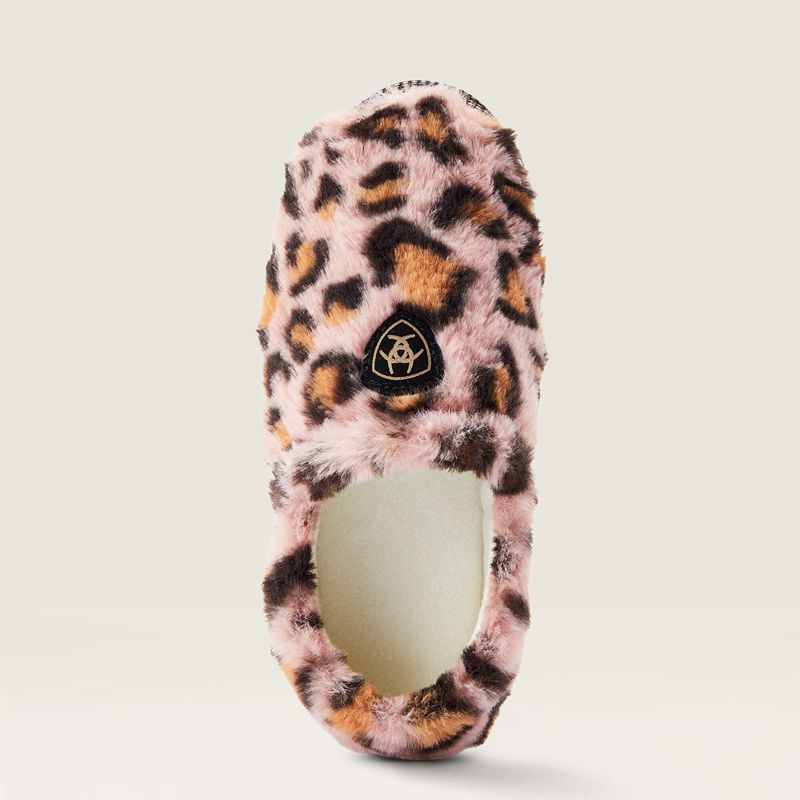 Fuzzy Pink Leopard Print Ariat Snuggle | 82QNILERD