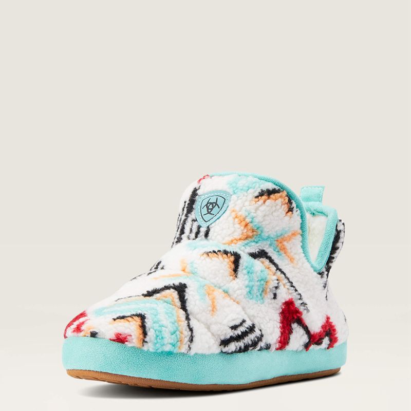 Fuzzy Southwest Print Ariat Bootie Slipper | 75RMFZGUT