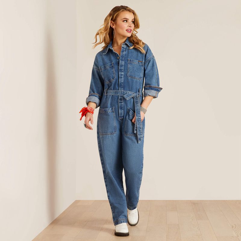 Georgia Ariat Denim Jumpsuit | 37KZCTDBG