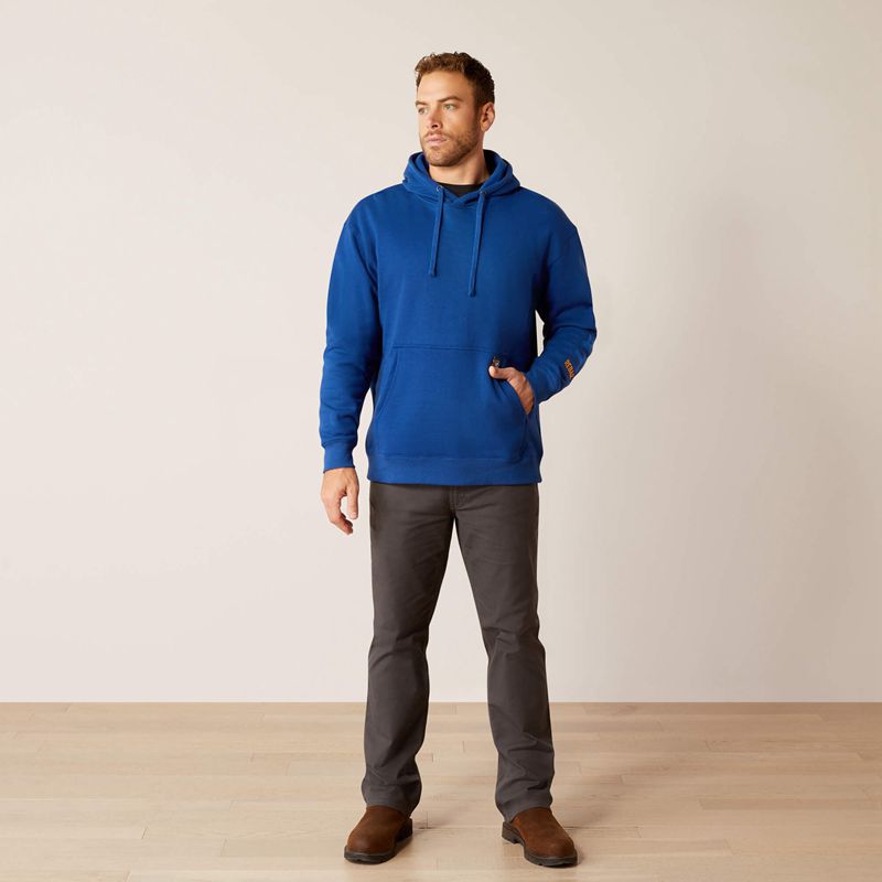 Glacier Blue/Imperial Blue Ariat Rebar Graphic Hoodie | 98IHUEXDR