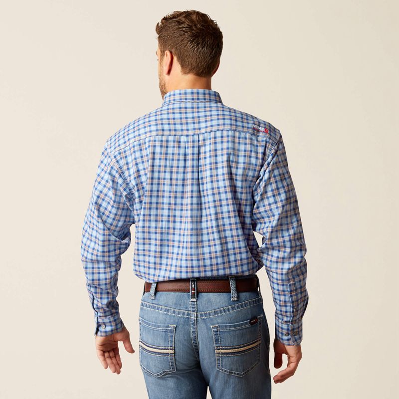 Glacier Blue Ariat Fr Sierra Work Shirt | 43UQWJRSF