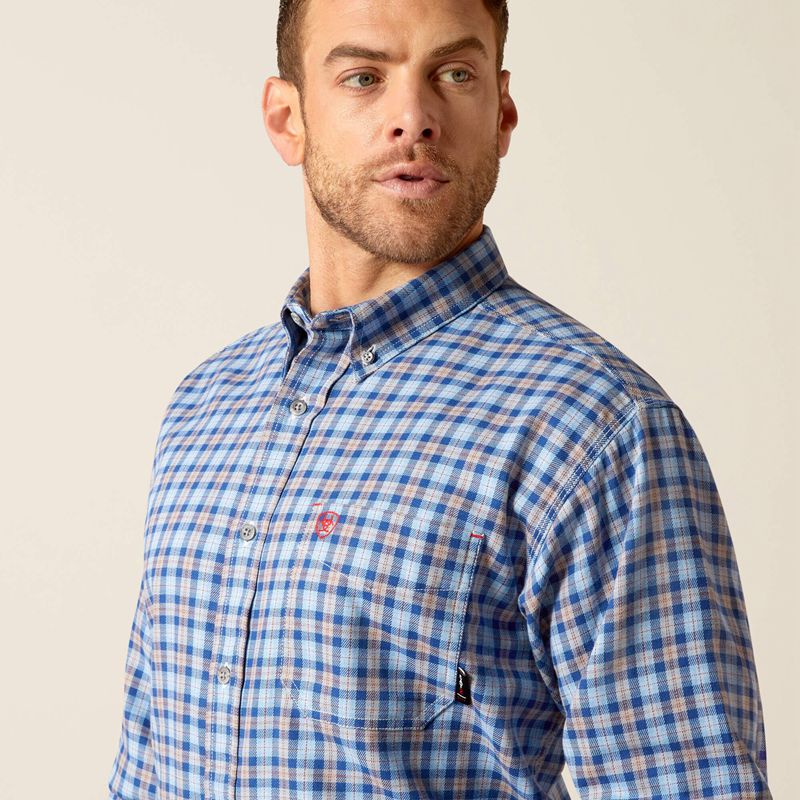 Glacier Blue Ariat Fr Sierra Work Shirt | 43UQWJRSF