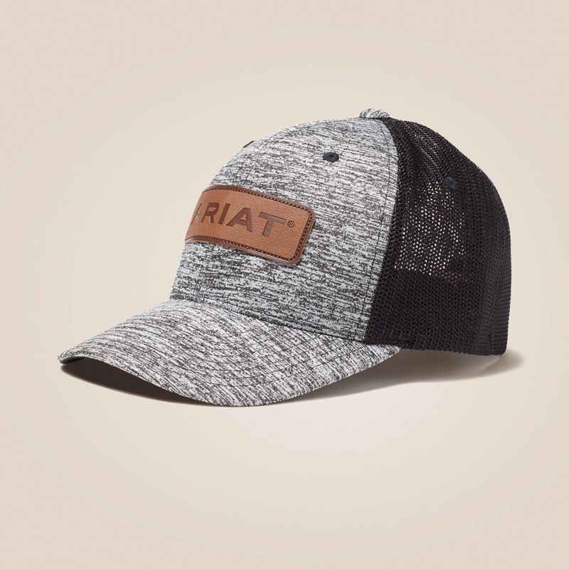 Gray Ariat Box Logo Snapback Cap | 91BXEDYMP