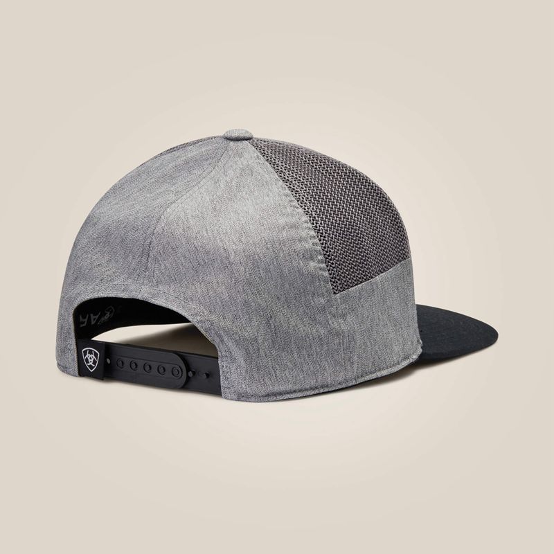 Gray Ariat Round Logo Patch Cap | 23GXSDJHV