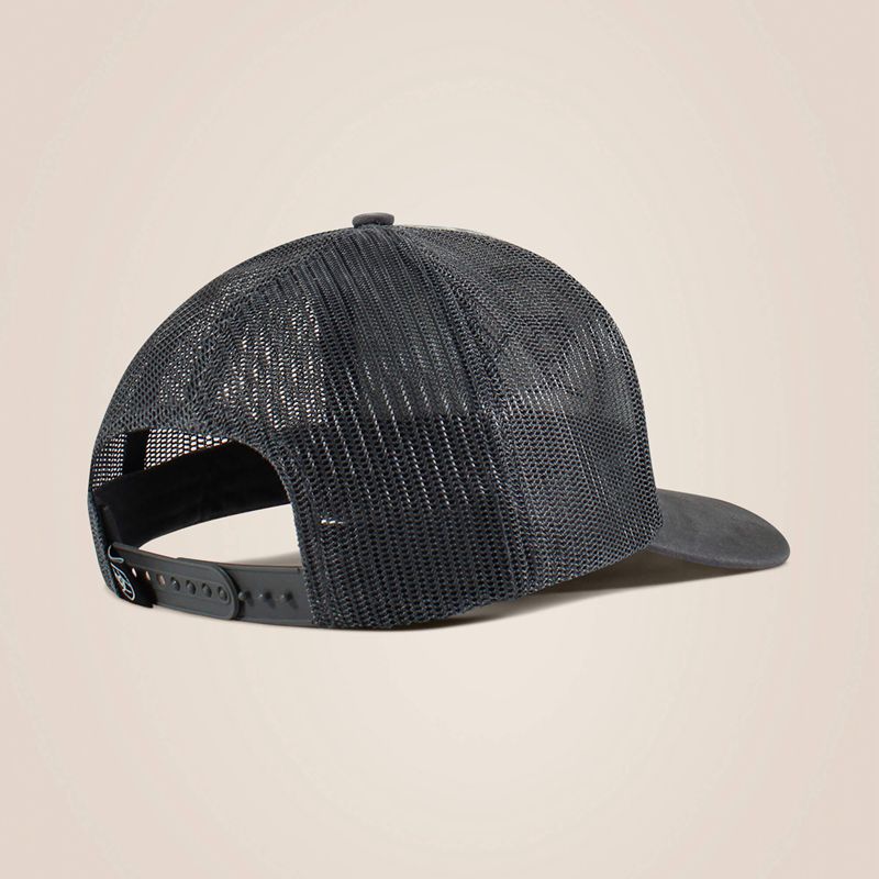 Gray Ariat Shield Embossed Cap | 83EKLUHPS