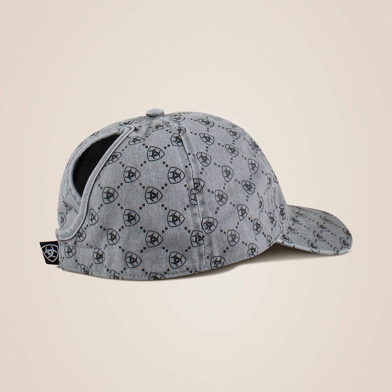 Gray Ariat Shield Logo Print Cap | 28XEDQKFG