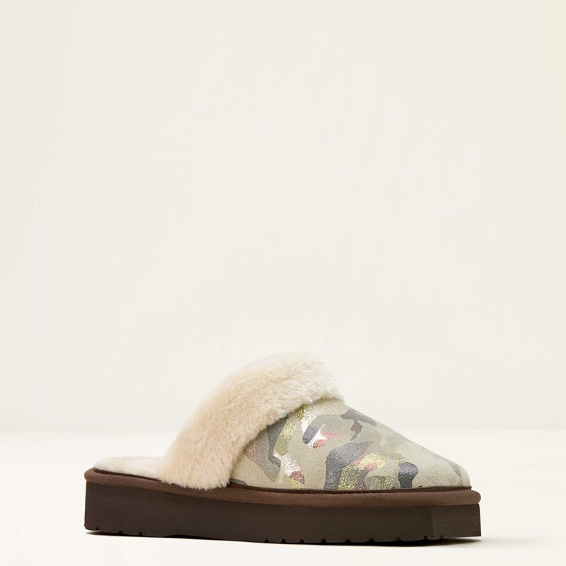 Green Ariat Jackie Square Toe Stack Slipper | 14XITCPDE