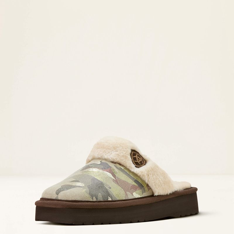 Green Ariat Jackie Square Toe Stack Slipper | 14XITCPDE