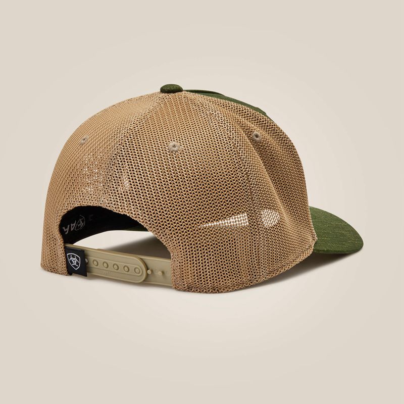 Green Ariat Round Logo Patch Cap | 84PLXIGEA