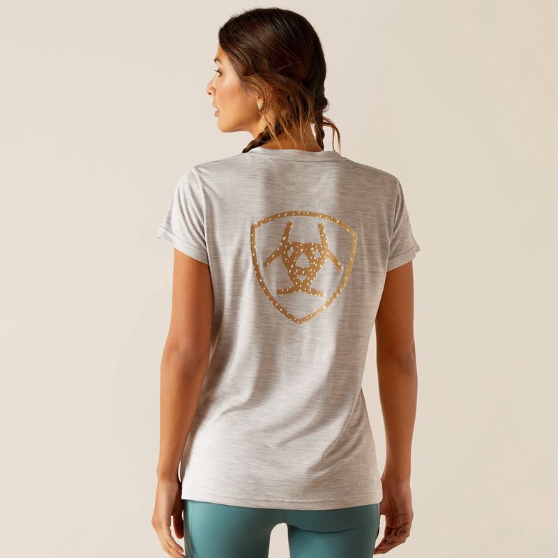 Grey Ariat Laguna Logo Top | 26FMHKPEI