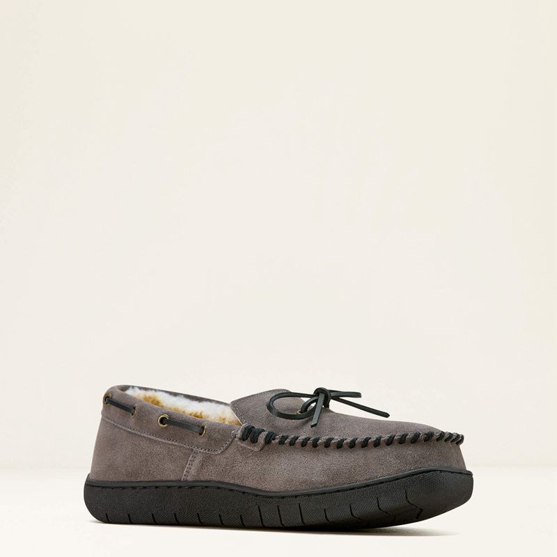 Grey Ariat Moccasin Slipper | 12AEZHIDC