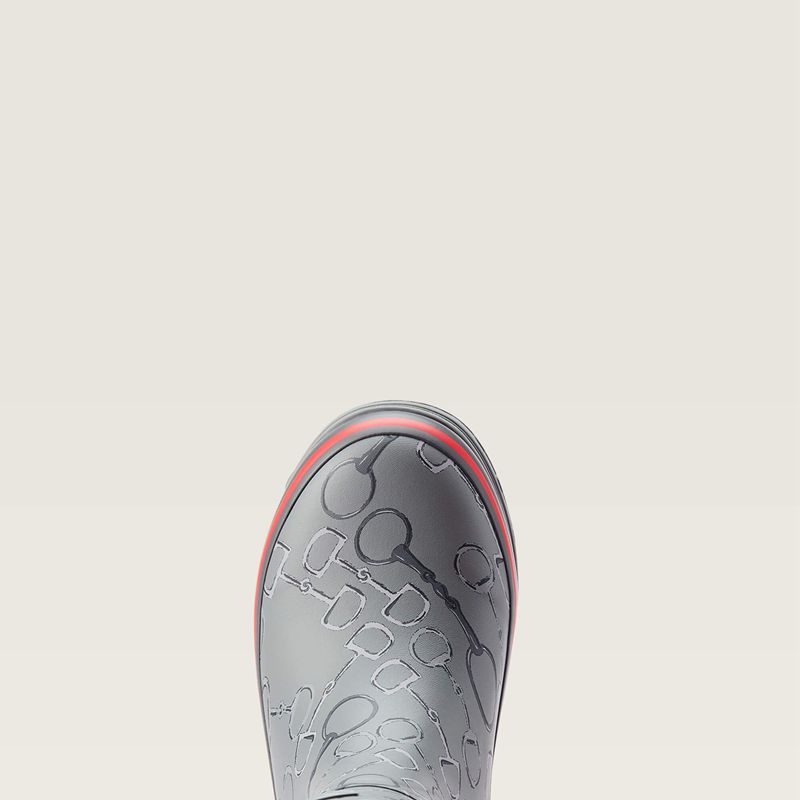 Grey Bit Print Ariat Kelmarsh Mid Rubber Boot | 19TFIVUWJ