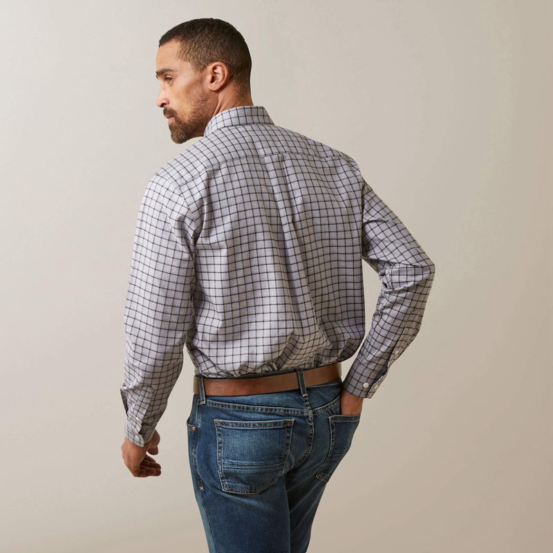 Grey Check Ariat Clement Shirt | 16FQVZHNE