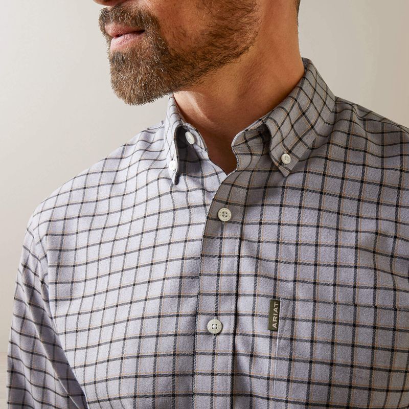 Grey Check Ariat Clement Shirt | 16FQVZHNE