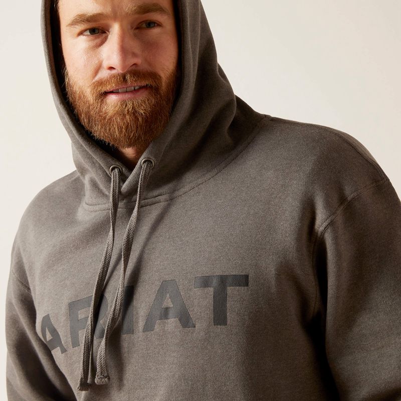 Grey Heather Ariat Logo Hoodie | 10IEUGBYZ