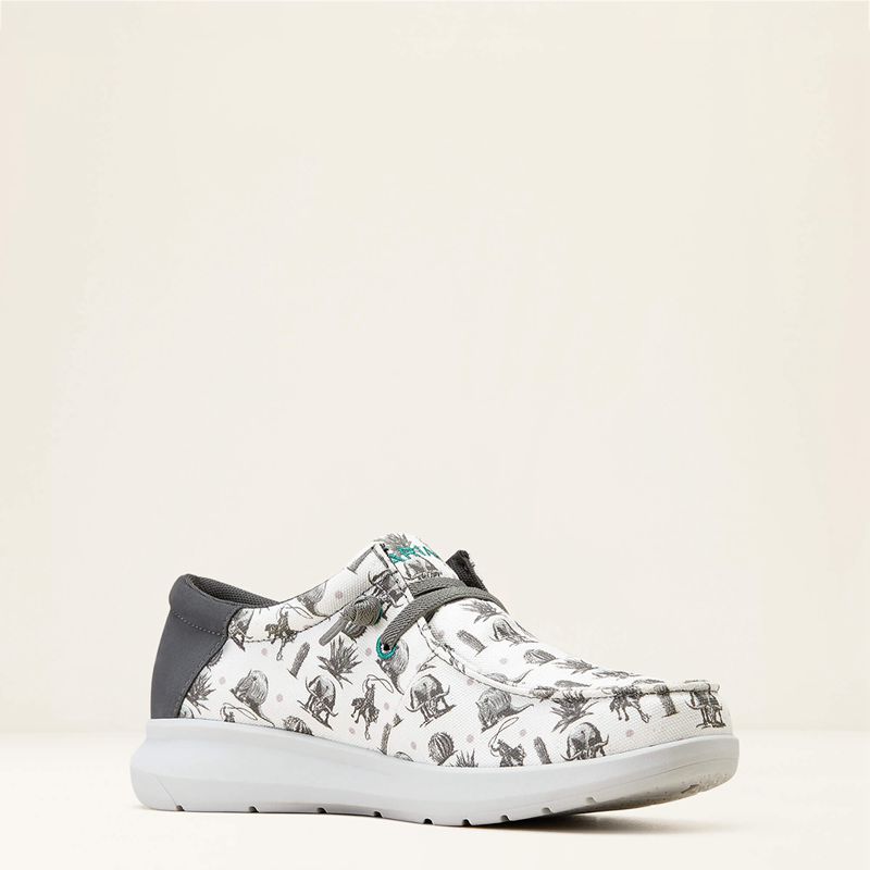 Grey Nueces Print Ariat Hilo Sendero | 72LWNDVZY