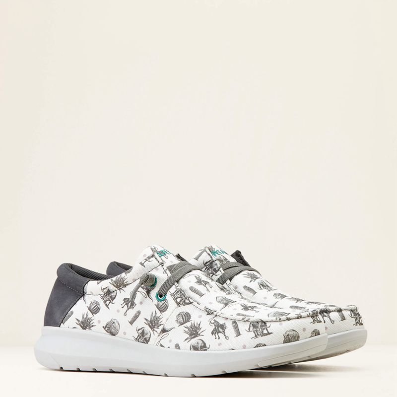 Grey Nueces Print Ariat Hilo Sendero | 72LWNDVZY