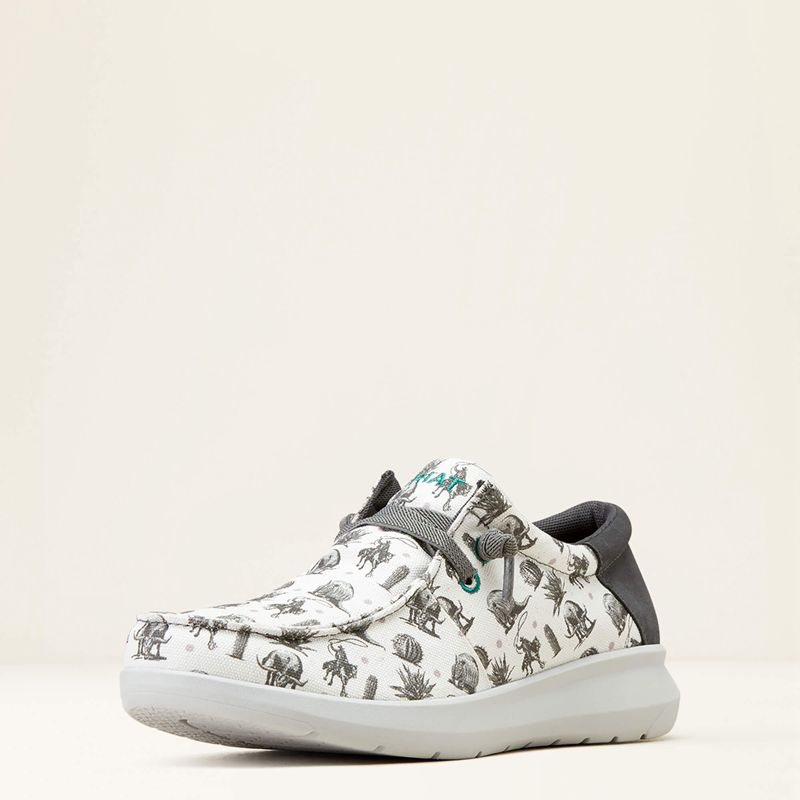 Grey Nueces Print Ariat Hilo Sendero | 72LWNDVZY