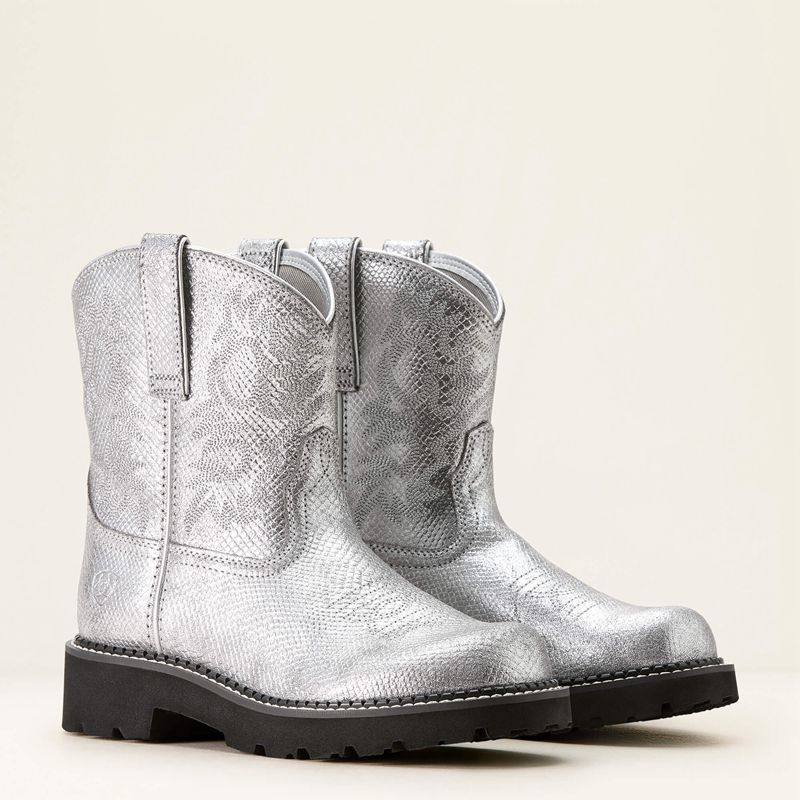 Gunmetal Lizard Emboss Ariat Fatbaby Western Boot | 23RWCEJZQ