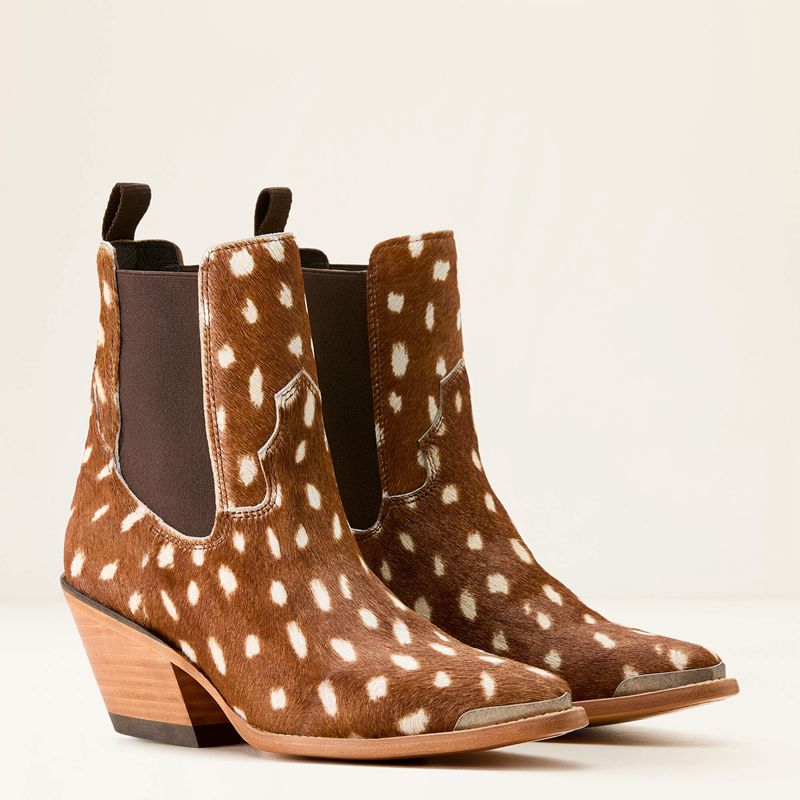 Hair On Deer Print Ariat Shiloh Bootie | 76QWYAUPE