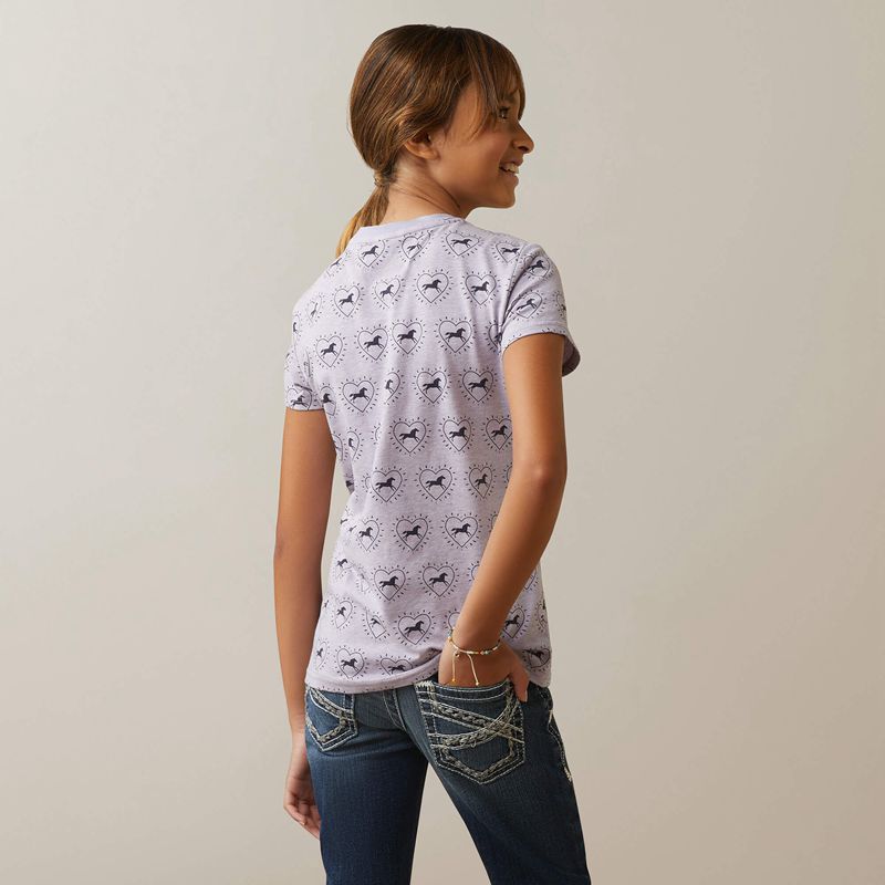 Half Drop Heather Grey Ariat So Love T-Shirt | 93FJWITUQ