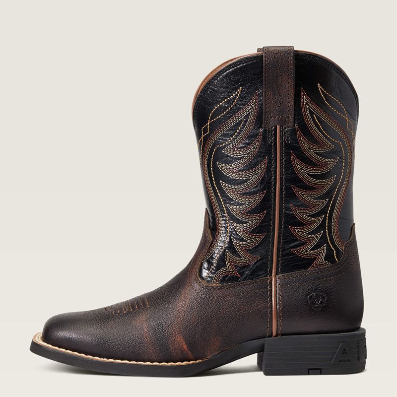 Hand Stained Red - Brown Ariat Bk Amos Western Boot | 04AEKHIBO