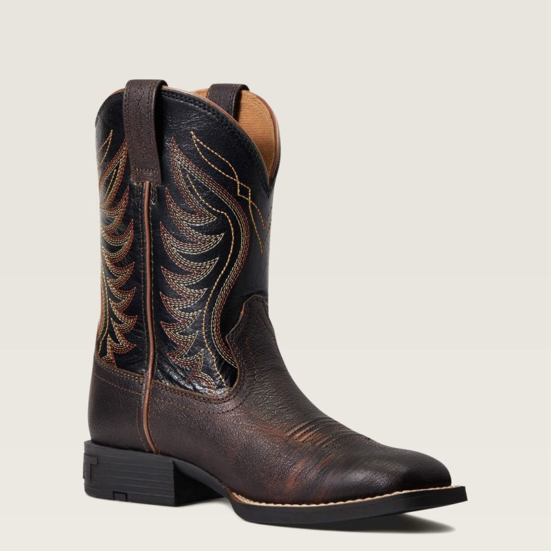 Hand Stained Red - Brown Ariat Bk Amos Western Boot | 04AEKHIBO