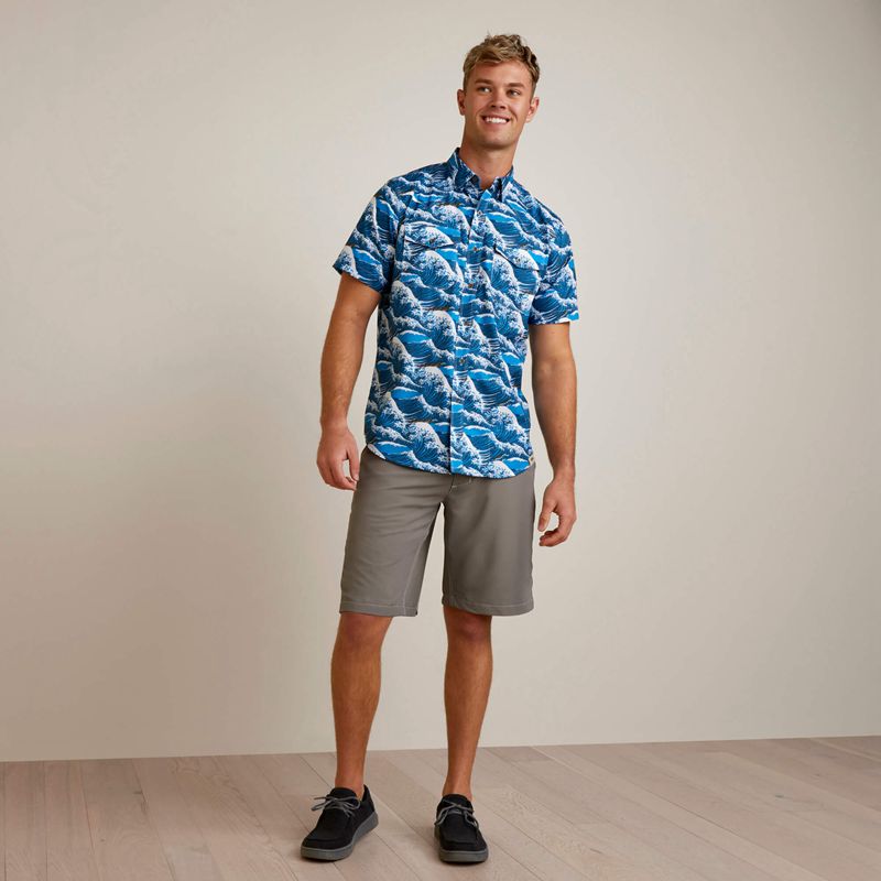 Hawaiian Ocean Ariat Venttek Western Aloha Fitted Shirt | 01ZAUMDVF