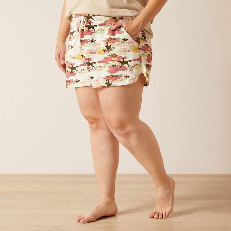 Hawaiian Print Ariat Blushing Short | 26OXIUNQF