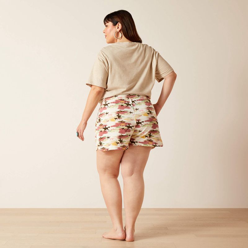 Hawaiian Print Ariat Blushing Short | 26OXIUNQF