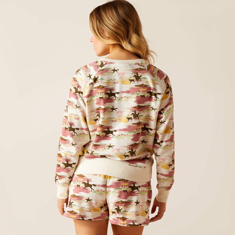 Hawaiian Print Ariat Hawaiian Sweatshirt | 25DAUNWLO