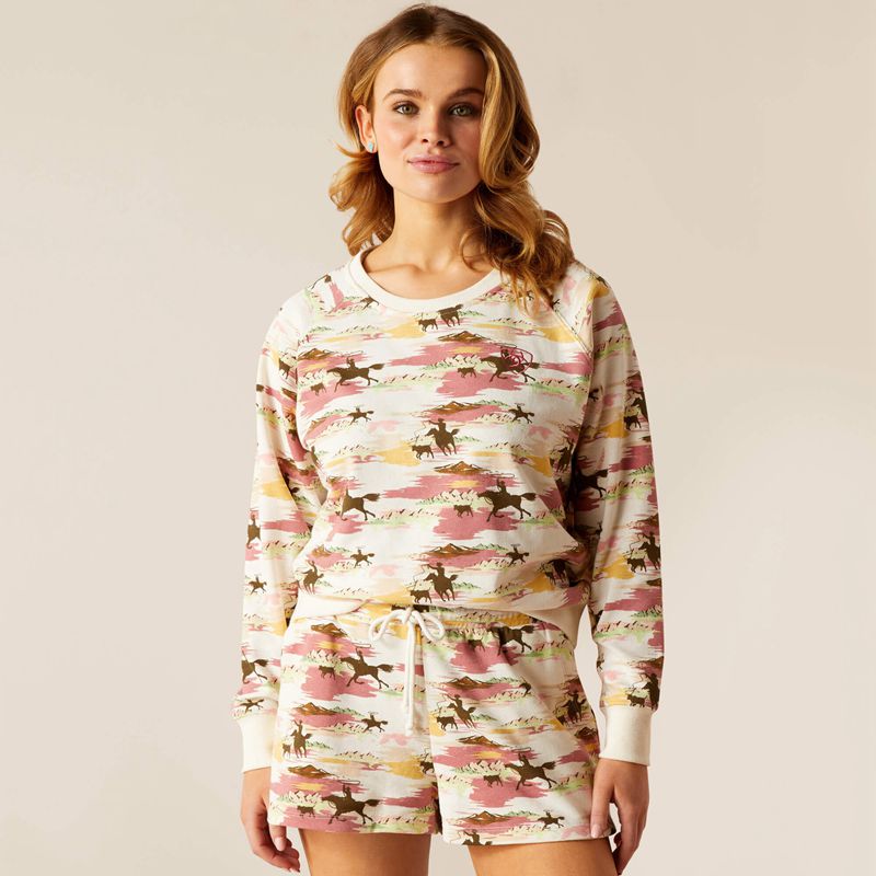 Hawaiian Print Ariat Hawaiian Sweatshirt | 25DAUNWLO