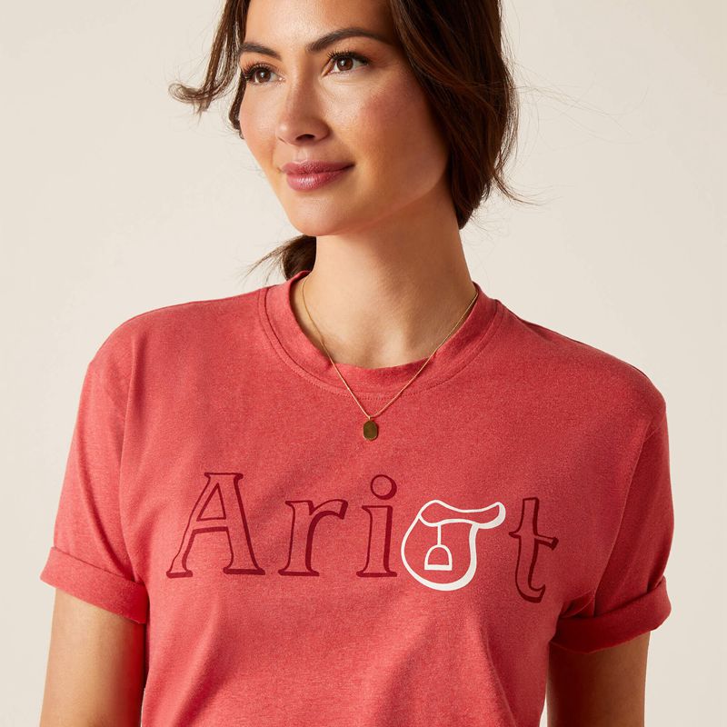 Heather Baked Apple Ariat Bf T-Shirt | 69ICAXWQL