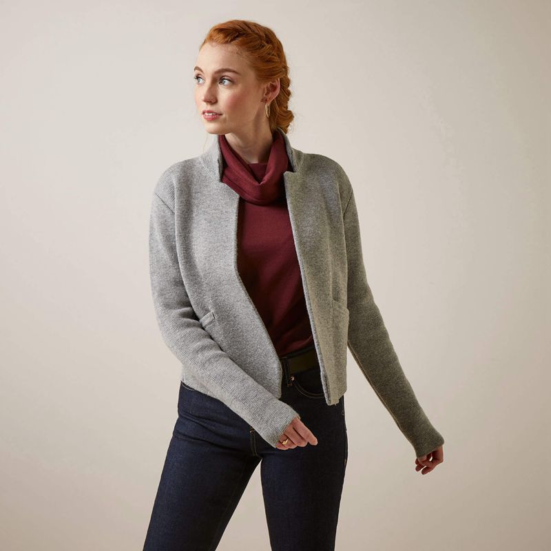 Heather Gray Ariat Daly Cardigan | 75UCBIVSJ