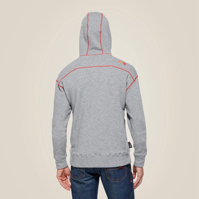 Heather Gray Ariat Fr Polartec Hoodie | 05UPCOJFW