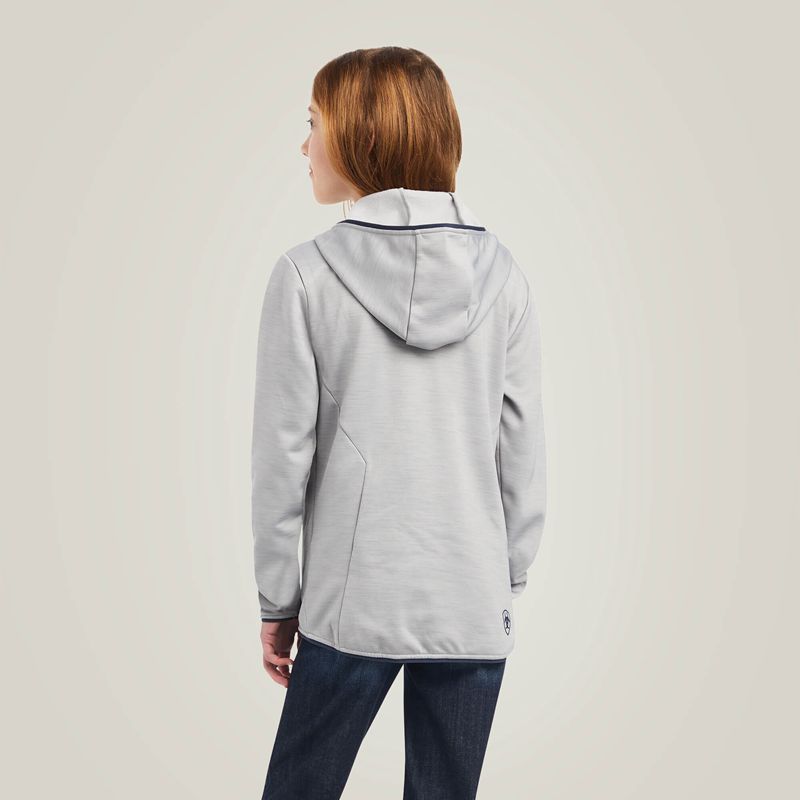 Heather Grey Ariat Byron Full Zip Hoodie | 17OPISGFY