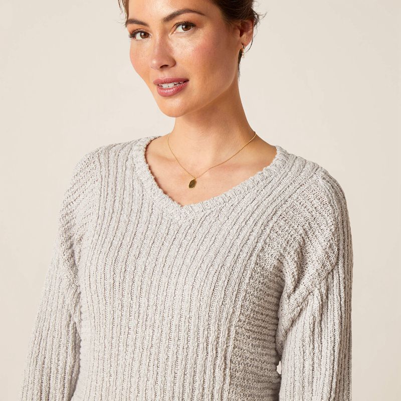 Heather Grey Ariat Daneway Sweater | 85ICGVKYX