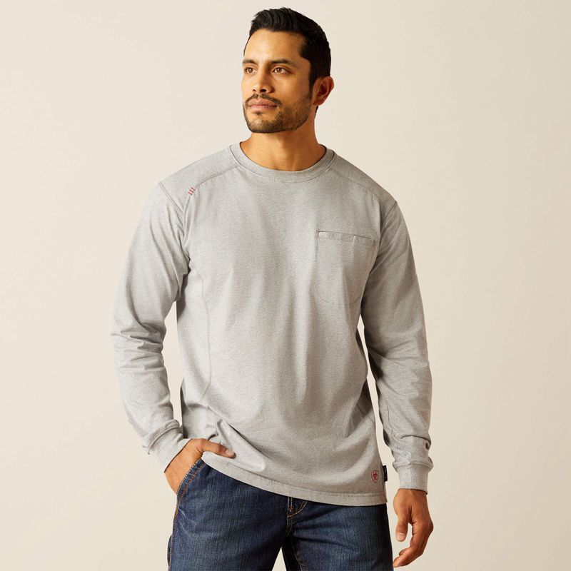 Heather Grey Ariat Fr Air Deco T-Shirt | 82IPLMRBG