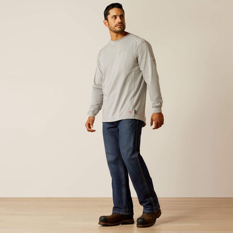 Heather Grey Ariat Fr Air Deco T-Shirt | 82IPLMRBG