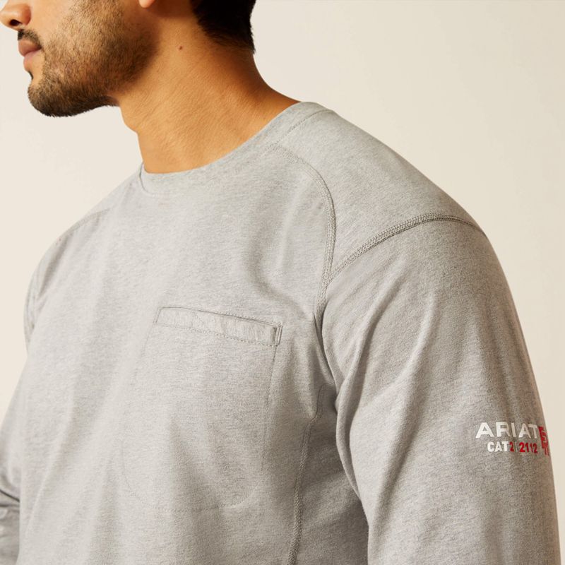 Heather Grey Ariat Fr Air Deco T-Shirt | 82IPLMRBG