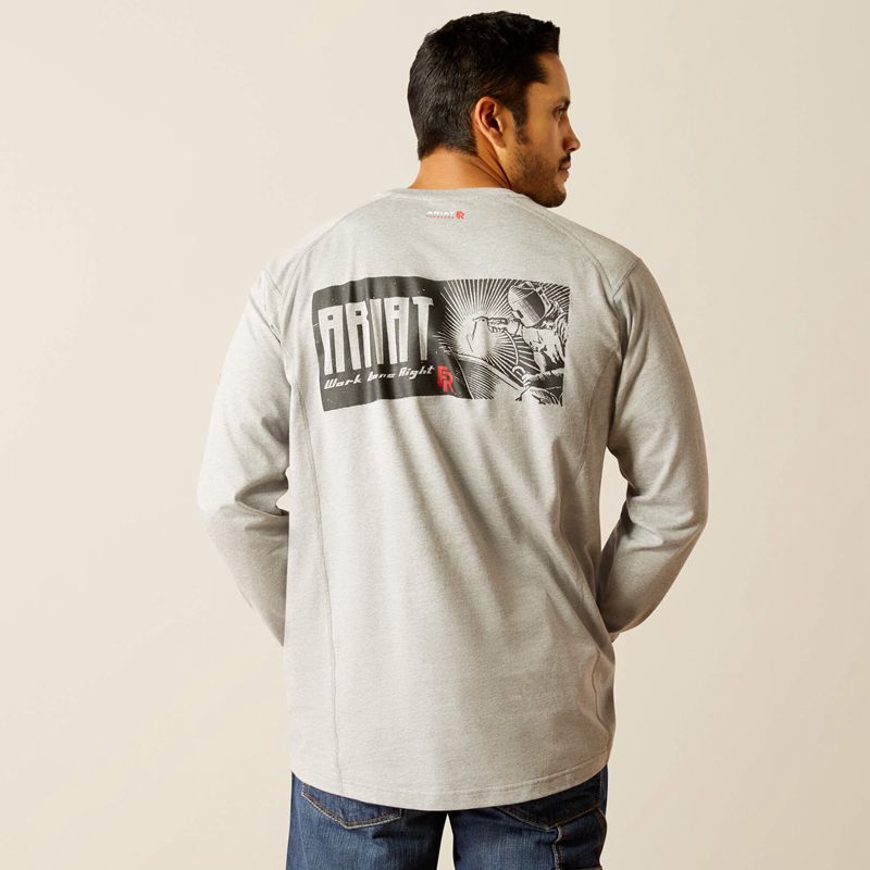 Heather Grey Ariat Fr Air Deco T-Shirt | 82IPLMRBG